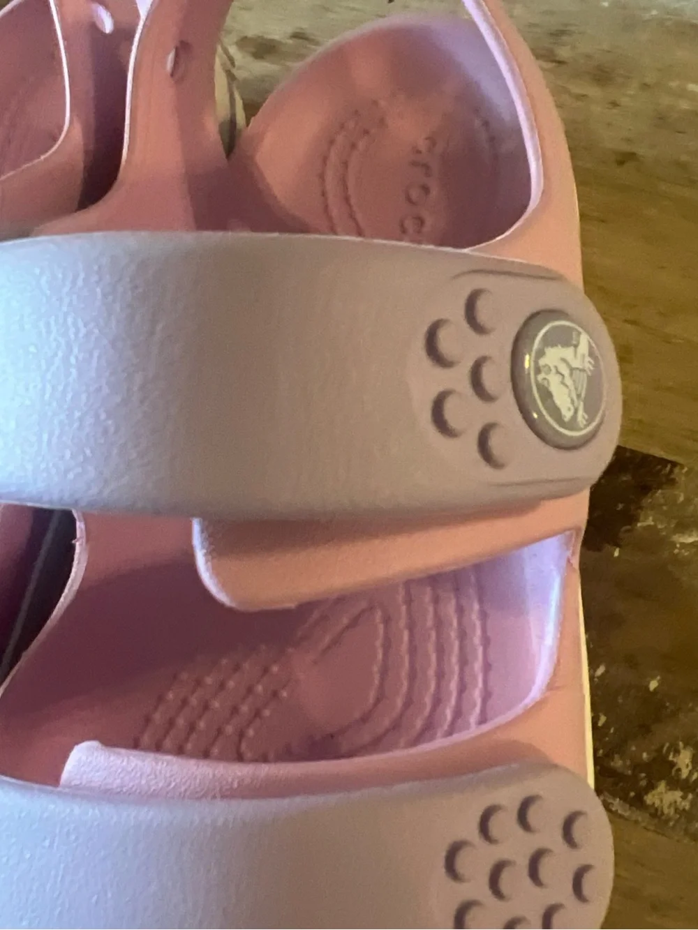 CROCS Kids Pink Dual-Strap Sandals